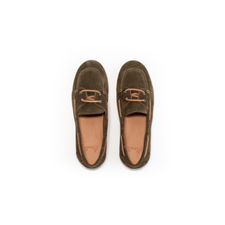 Mocassins Aliwell Dova Vel Olive – Femme | Victoire Chaussures