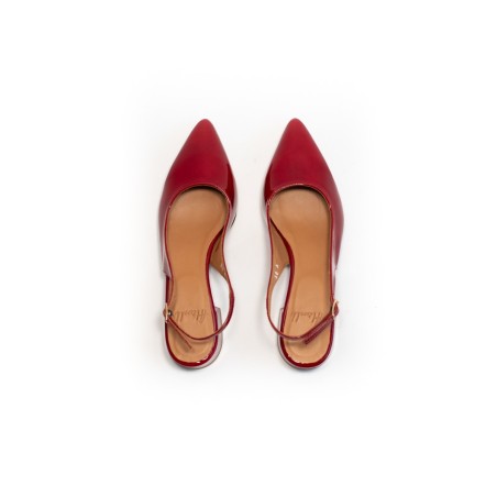 Sandales Aliwell Ziko Vernis Rouge – Talon 3,5 cm | Victoire Chaussure