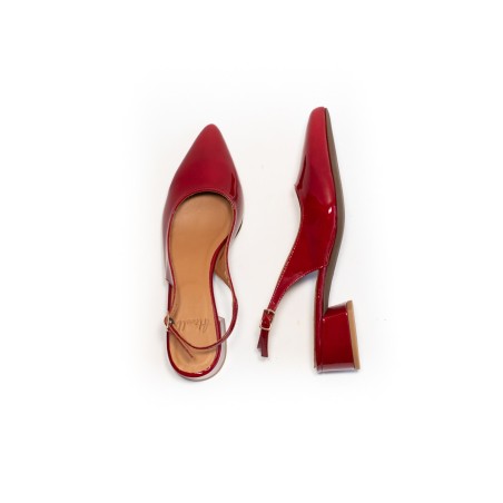 Sandales Aliwell Ziko Vernis Rouge – Talon 3,5 cm | Victoire Chaussure