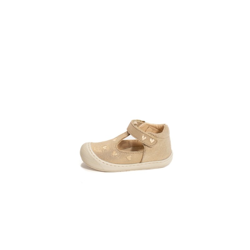 NATURINO Indis Suède Glitter Hearts Platinum