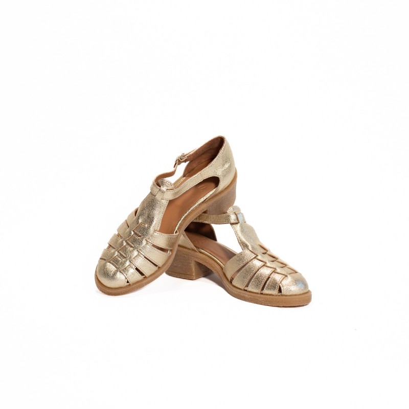 Sandales Aliwell Dolores C.Metal Blondi – Talon 4 cm | Victoire Chauss