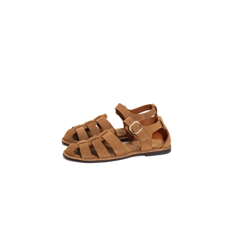MAISON TOUFET Jenny Cuir Velours taupe