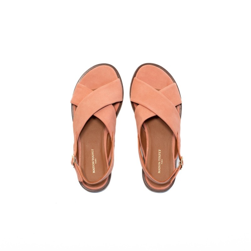 MAISON TOUFET Axelle Cuir Velours Rose