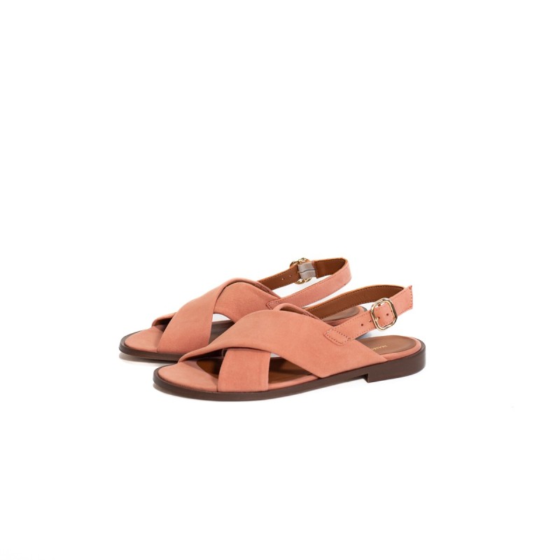 MAISON TOUFET Axelle Cuir Velours Rose