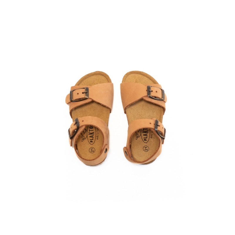 PLAKTON Sandale Pixel Nobuck Cuoio