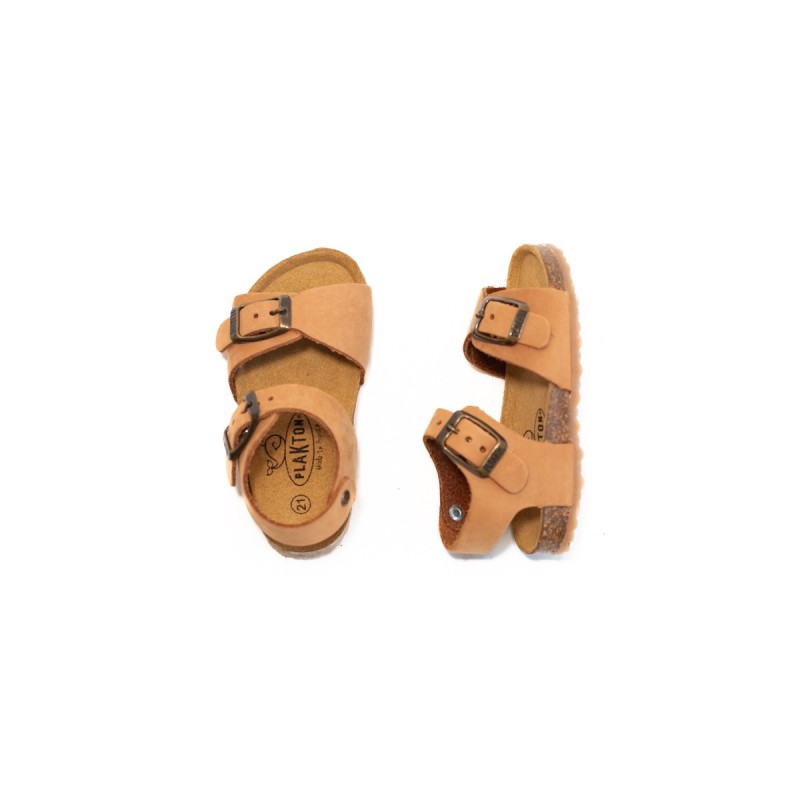 PLAKTON Sandale Pixel Nobuck Cuoio