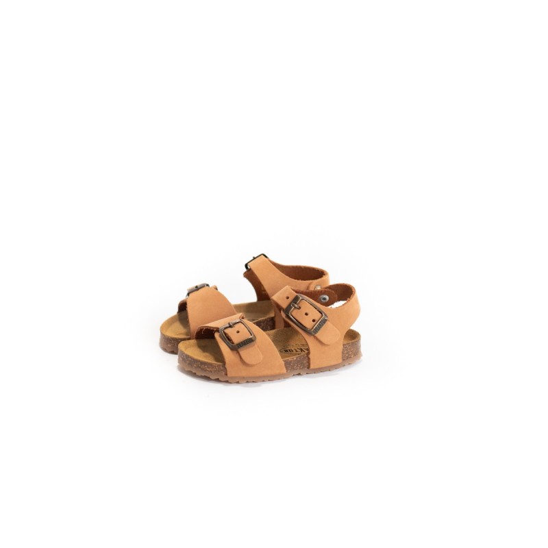 PLAKTON Sandale Pixel Nobuck Cuoio
