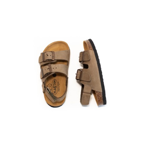 PLAKTON Sandale Poli Nobuck2 Kaki