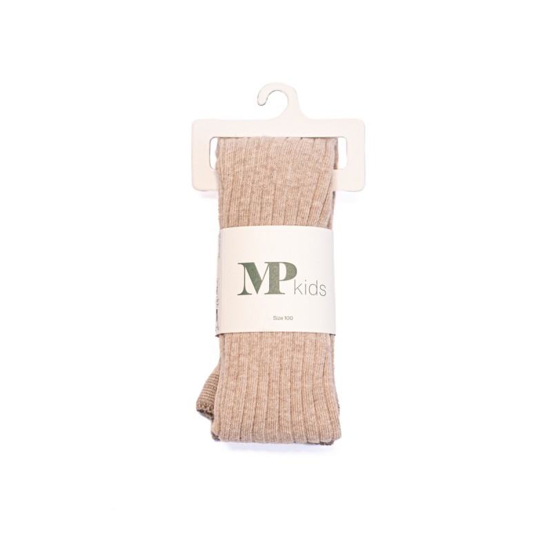 MP DENMARK Bas Collant Cotton Rib Tights 108 Beige Melange