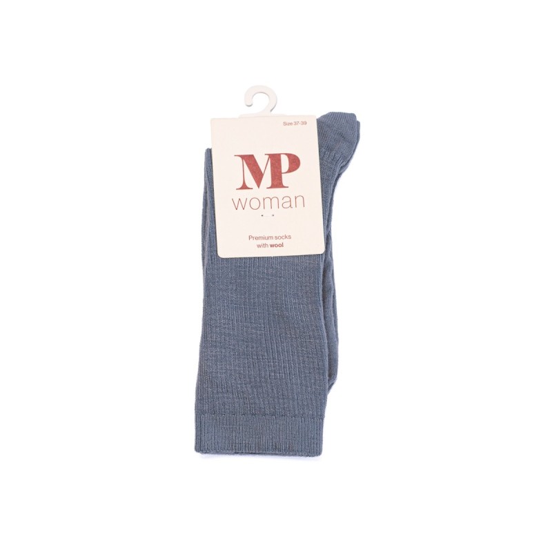 MP DENMARK Chaussette Fine Wool Rib 4222/Stone Blue