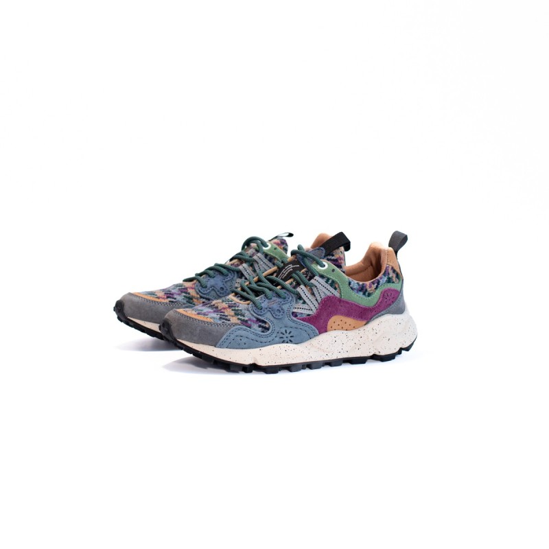 FLOWER MOUNTAIN Basket Yamano 3 Dust Cloud Grey Bordeaux