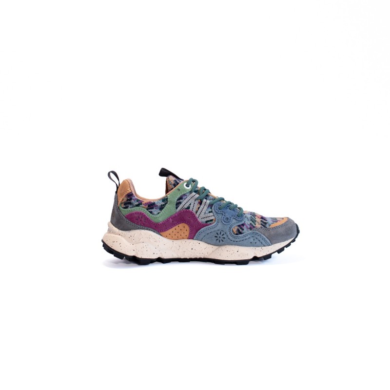 FLOWER MOUNTAIN Basket Yamano 3 Dust Cloud Grey Bordeaux