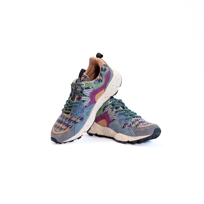 FLOWER MOUNTAIN Basket Yamano 3 Dust Cloud Grey Bordeaux