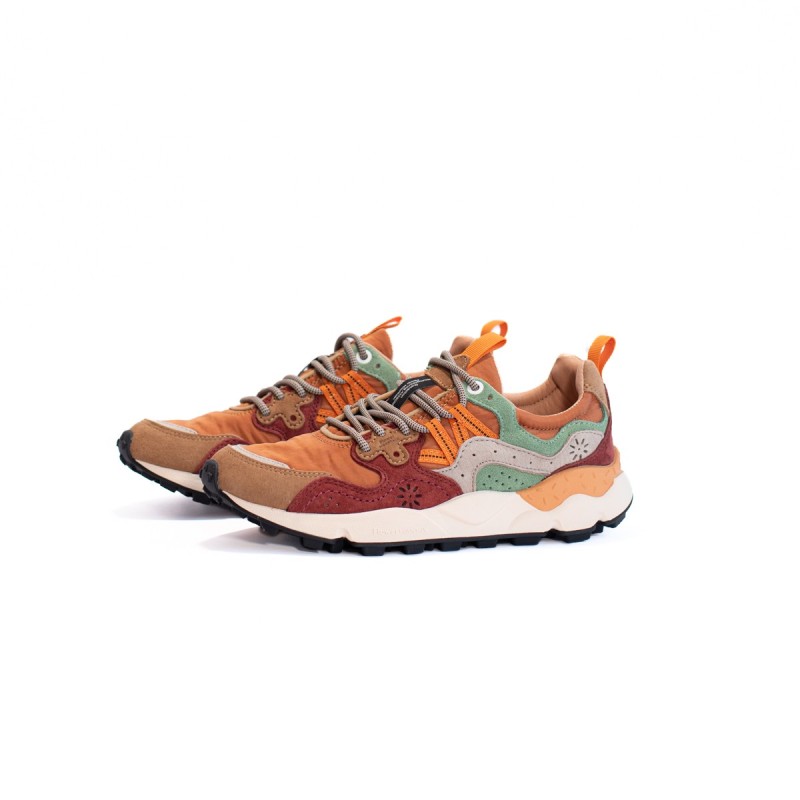 FLOWER MOUNTAIN Basket Yamano 3 Cognac Cuoio Green