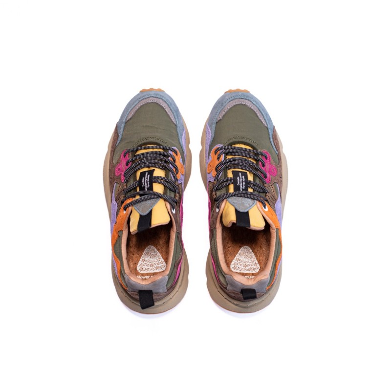 FLOWER MOUNTAIN Basket Yamano 3 Kaki Multi