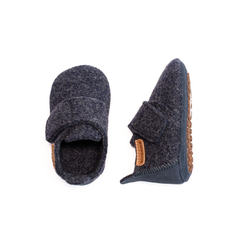 BISGAARD Chaussons Baby Wool Blue