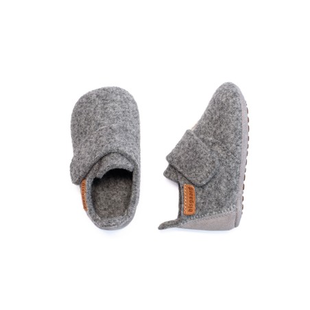 BISGAARD Chaussons Baby Wool Grey