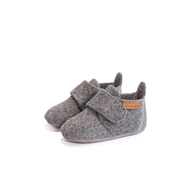 BISGAARD Chaussons Baby Wool Grey