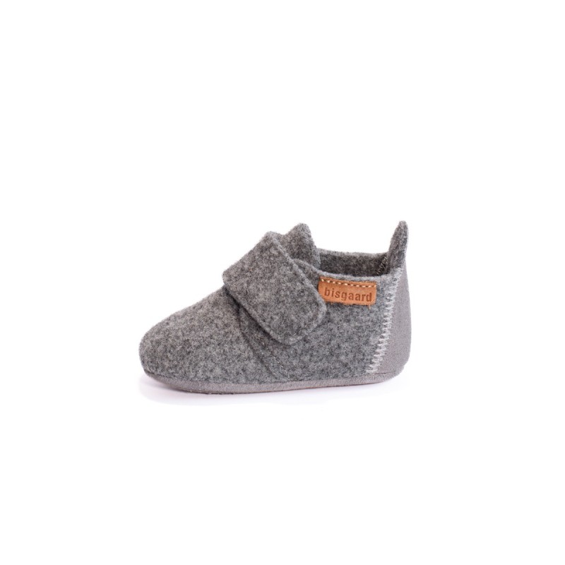 BISGAARD Chaussons Baby Wool Grey