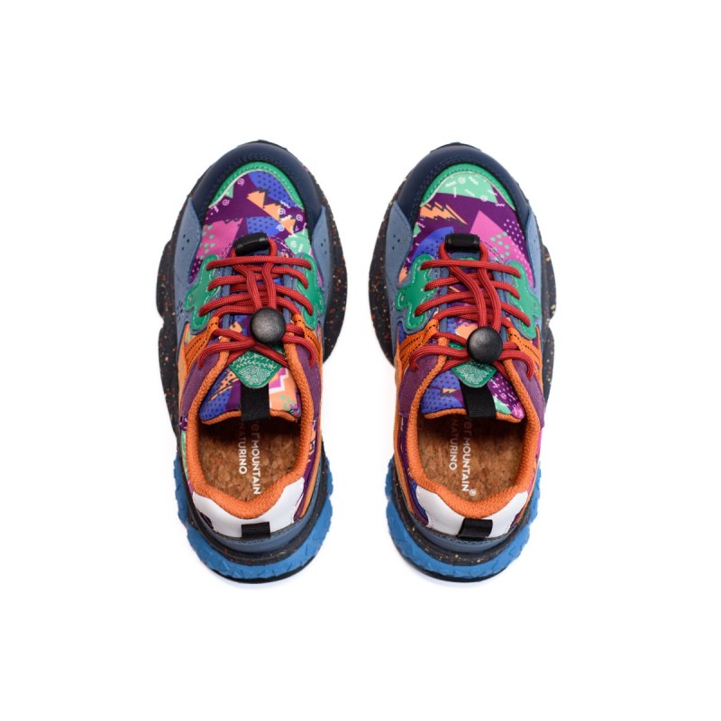 FLOWER M. By Naturino Basket Yamano Navy Azure Orange