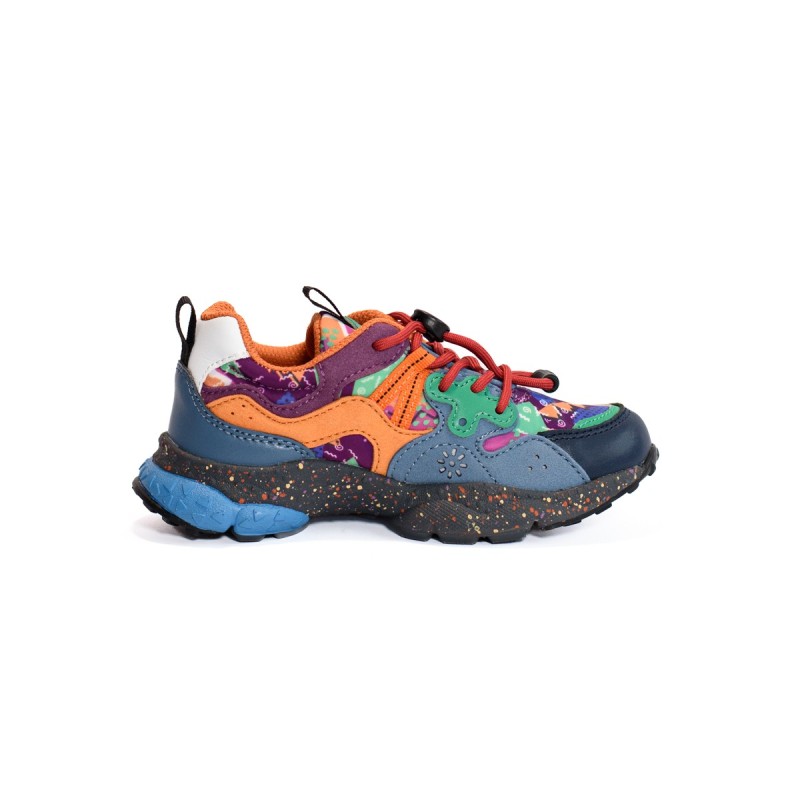 FLOWER M. By Naturino Basket Yamano Navy Azure Orange