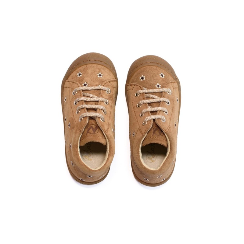 NATURINO Cocoon Daisies Suède Brown Platinum