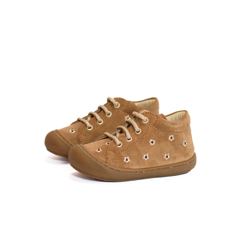 NATURINO Cocoon Daisies Suède Brown Platinum
