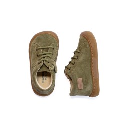 NATURINO Barefoot Amur Zip Suède Militare