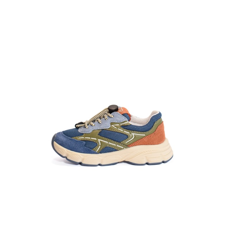 NATURINO Yambe Suède/Net Azure Militare Copper