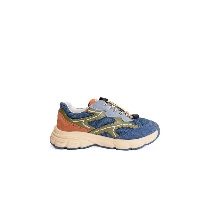 NATURINO Yambe Suède/Net Azure Militare Copper