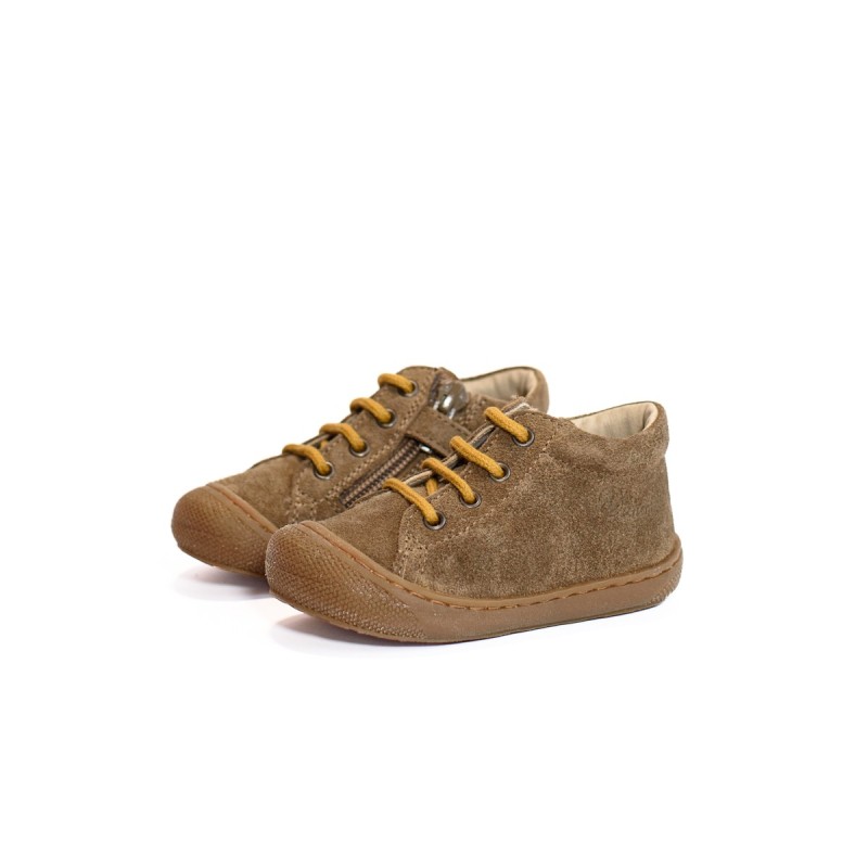 NATURINO Cocoon Zip Suède Light Brown Zucca