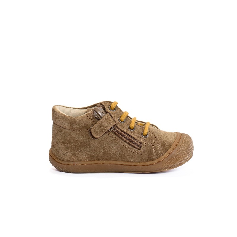NATURINO Cocoon Zip Suède Light Brown Zucca