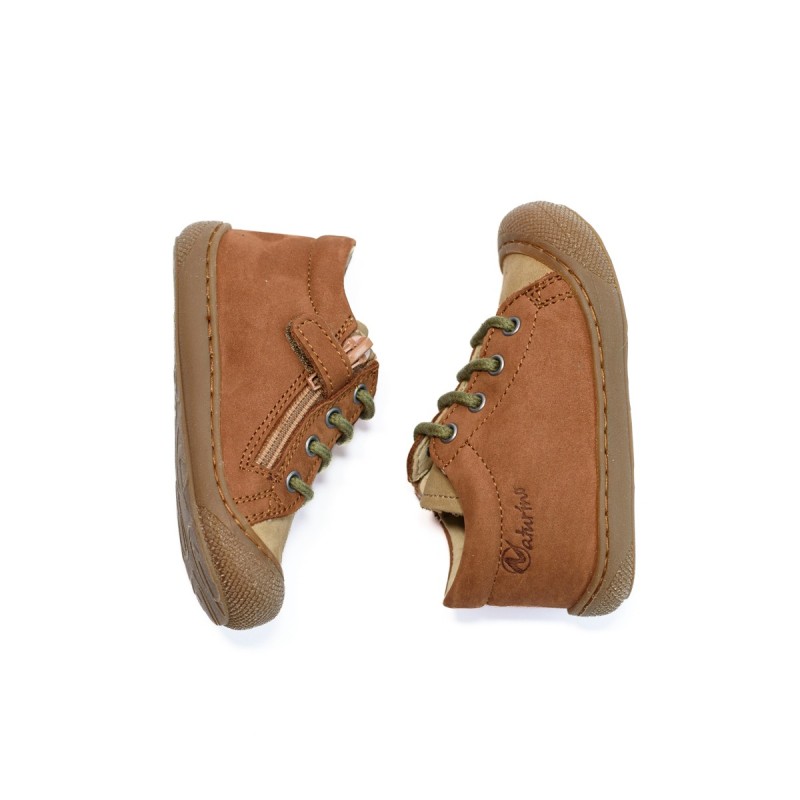 NATURINO Cocoon Zip Nabuk Brown Sand