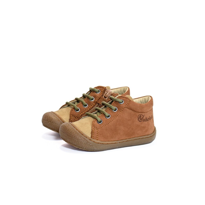 NATURINO Cocoon Zip Nabuk Brown Sand