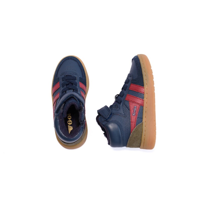 GOLA Basket Talon Trainer Navy Deep Red Khaki Gum