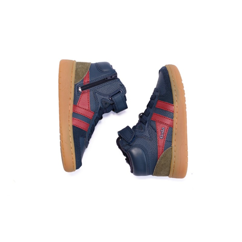 GOLA Basket Talon Trainer Navy Deep Red Khaki Gum
