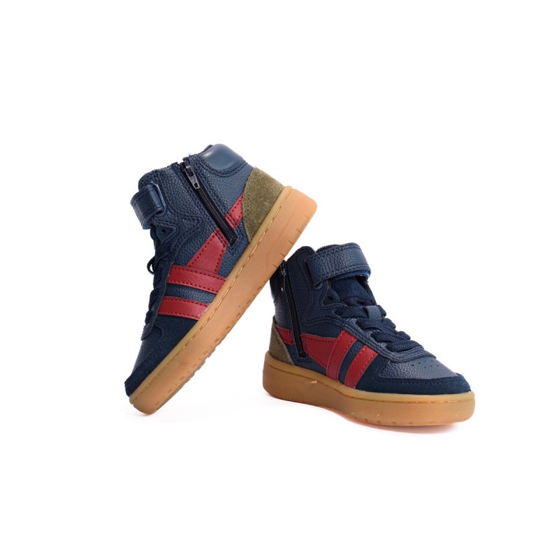 GOLA Basket Talon Trainer Navy Deep Red Khaki Gum