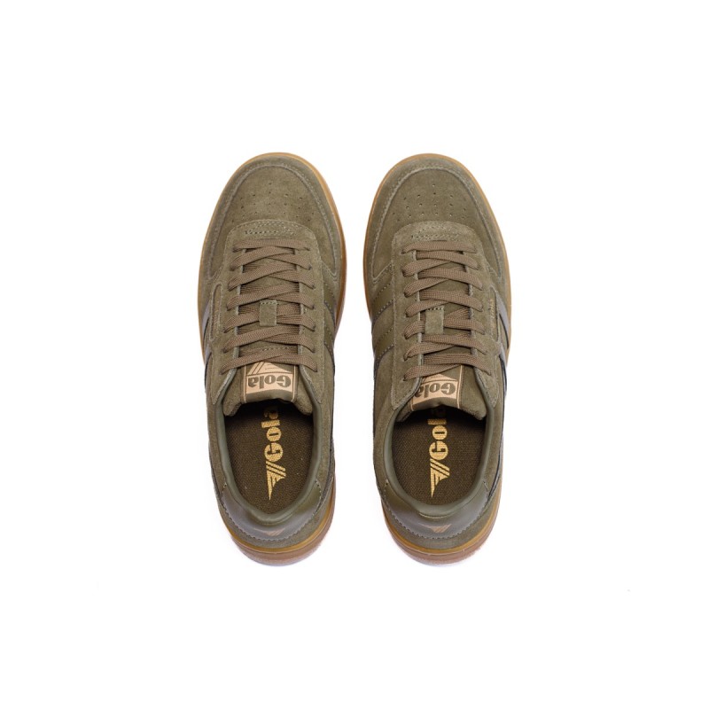 GOLA Basket Hawk Suède 86 Trainer Khaki Gum