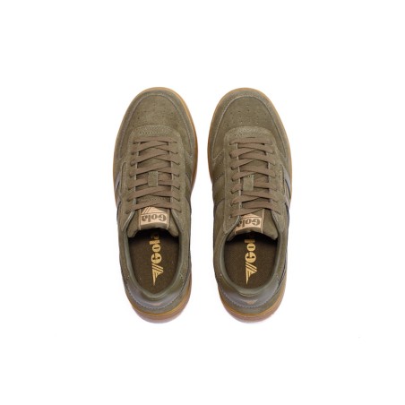 GOLA Basket Hawk Suède 86 Trainer Khaki Gum