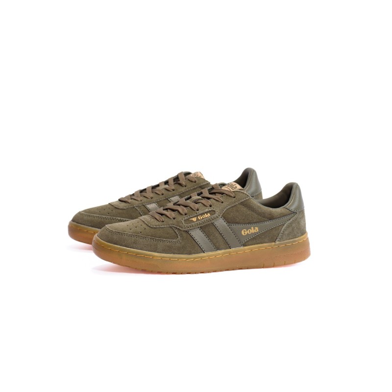 GOLA Basket Hawk Suède 86 Trainer Khaki Gum