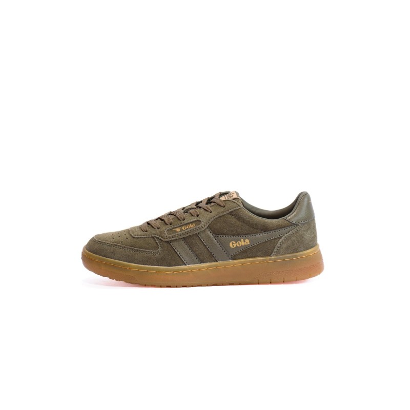 GOLA Basket Hawk Suède 86 Trainer Khaki Gum