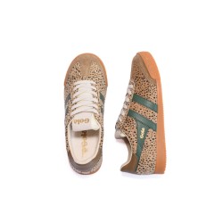 GOLA Basket Elan Savanna Trainer Tan Cheetah Tobacco Green