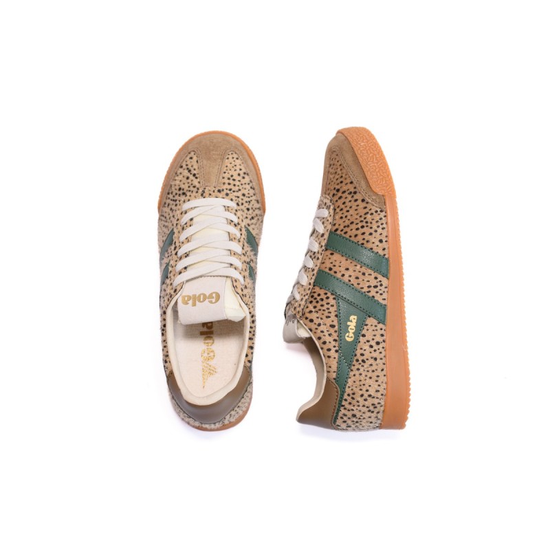 GOLA Basket Elan Savanna Trainer Tan Cheetah Tobacco Green