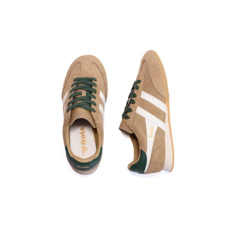 GOLA Basket Sprinter Suède Trainer Light Caramel White Evergreen