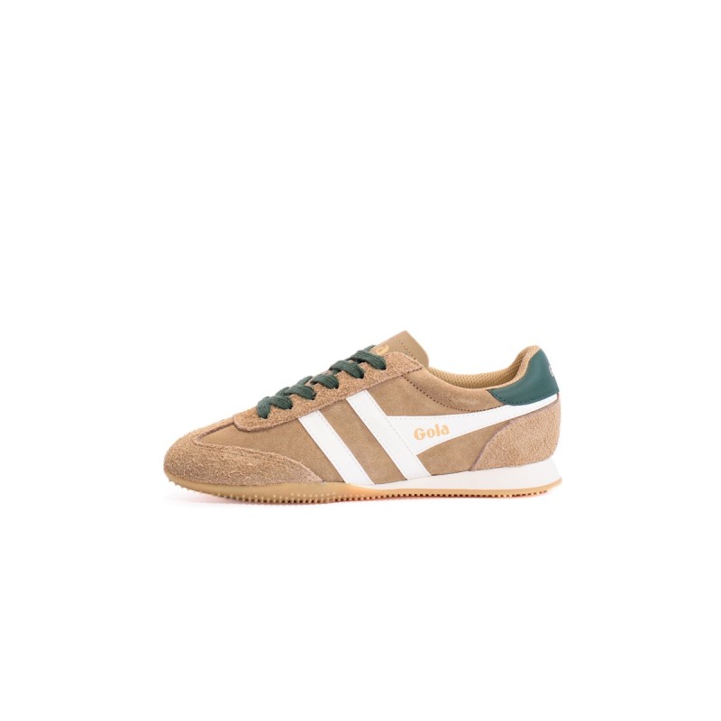 GOLA Basket Sprinter Suède Trainer Light Caramel White Evergreen