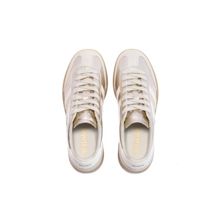 GOLA Basket Viper Metallic Trainer Silver White Gum