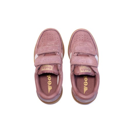 GOLA Basket Hawk Suède Strap Trainer Brownrose Off White Gum