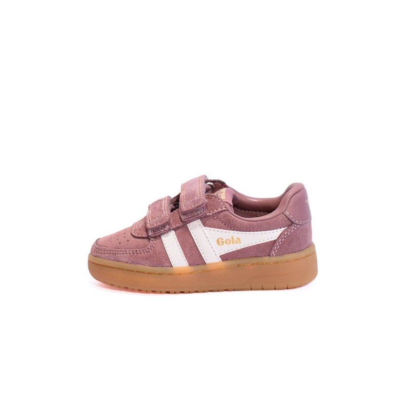 GOLA Basket Hawk Suède Strap Trainer Brownrose Off White Gum