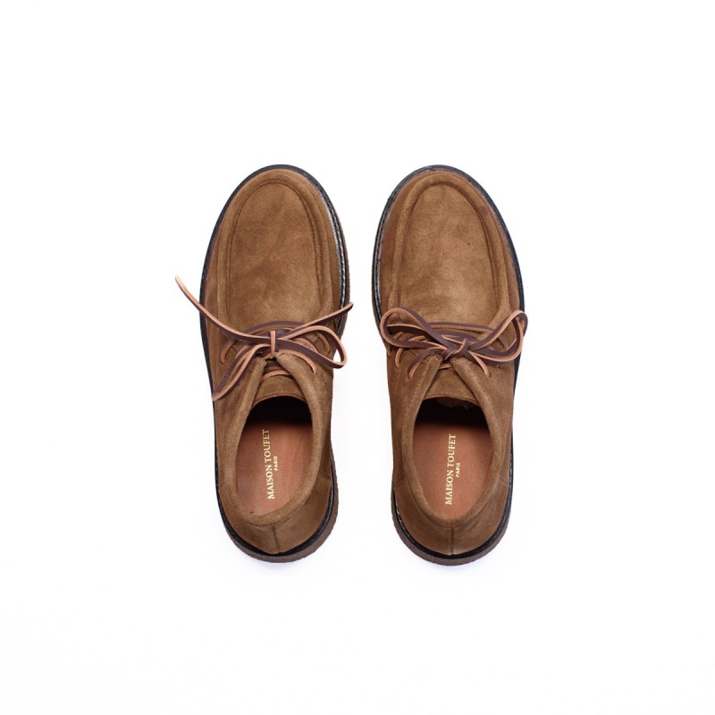 MAISON TOUFET Ava Cuir Velours Taupe