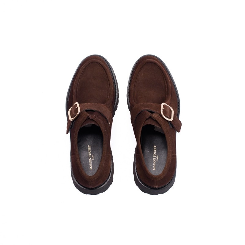 MAISON TOUFET Dolores Cuir Velours Marron